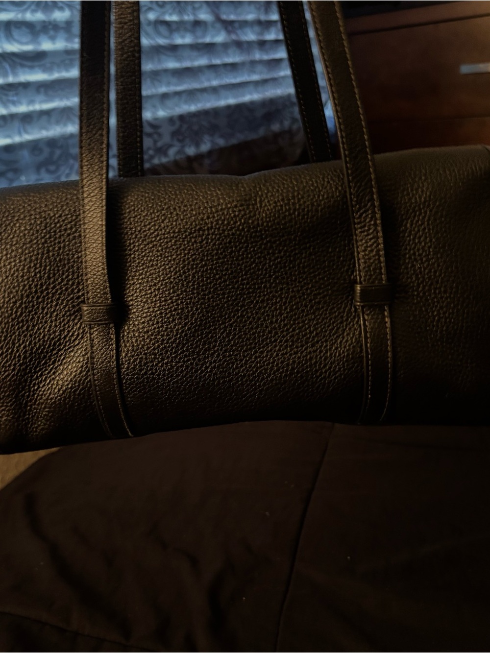 Coach Black Pebbled Leather Tote with Gold Logo Accent Bridget coach bag - Picture 5 of 7